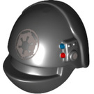 LEGO Zwart Imperial Gunner Helm met Zilver Crest (16872)