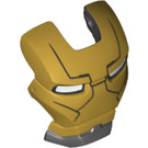 LEGO Schwarz Iron Man Visier mit MK 41 Gold (51080)