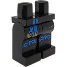 LEGO Zwart Jay - Ronde emblem Torso Minifigure Heupen en benen (3815 / 21589)