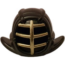 LEGO Black Kendo Helmet with Gold Grille (98130)