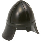 LEGO Zwart Knights Helm met nekbeschermer (3844 / 15606)