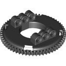 LEGO Black Large Turntable Top with Toothed Edge (18938 / 88738)