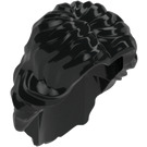 LEGO Noir Cheveux Longs avec Séparation Brushed Retour Ondulé (86398 / 90396)