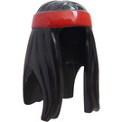 LEGO Noir Cheveux Longs avec Rouge Bandeau (34686 / 99248)