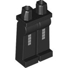 LEGO Noir Longue Minifigure Jambes avec blanc Squares (99131 / 104236)