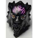 LEGO Black Lord Ras Head with Dark Pink Markings (102885)