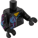 LEGO Zwart Lucy Minifig Torso (973 / 76382)