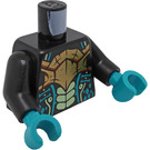 LEGO Black Maaray Guard Minifig Torso (973 / 76382)