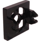 LEGO Noir Aimant Titulaire Tuile 2 x 2 avec bras hauts et encoche peu profonde (2609)
