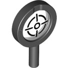 LEGO Black Magnifying Glass with Crosshair with Thick Frame and Solid Handle (10830 / 30931)