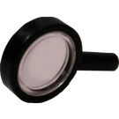 LEGO Black Magnifying Glass with Transparent Lens with Thin Frame and Removable Lens