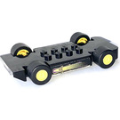 LEGO Noir McDonald's Racers Châssis avec Slicks et Jaune roues avec Racer Autocollant (85768)