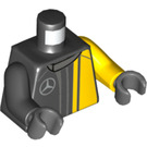 LEGO Noir Mercedes-AMG Racing Driver Minifig Torse (973 / 76382)