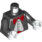 LEGO Schwarz Mickey Mouse Tuxedo mit rot Bow Tie Torso (973 / 76382)