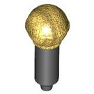 LEGO Noir Microphone avec Full Gold Haut (18740 / 93520)