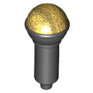 LEGO Zwart Microphone met Halve Gold Top (20274 / 93520)