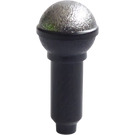 LEGO Zwart Microphone met Halve Metallic Zilver Top (21009 / 50511)