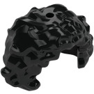 LEGO Schwarz Mittellanges Curly Haar (80908)