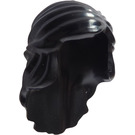 LEGO Noir Cheveux Mi-Longs avec 2 Tresses Tied at Retour (59363)