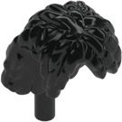 LEGO Noir Mi-longueur Large Cheveux avec Frange et Tresses avec Barre (2782)