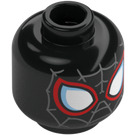 LEGO Black Miles Morales (Spider-Man) with Minifigure Head (Recessed Solid Stud) (3626 / 74379)