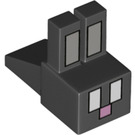 LEGO Zwart Minecraft Konijn Hoofd met Outlines (1020)