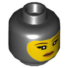 LEGO Schwarz Minifigur Kopf mit Sturmhaube (Vertiefte feste Noppen) (3626 / 36296)