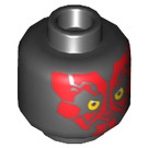 LEGO Black Minifig Head with Darth Maul (Safety Stud) (83797 / 96707)