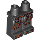 레고 검은색 미니피그 엉덩이와 다리 ~와 함께 Lava Cracks 그리고 집게발 장식 (3815 / 23881)