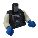 LEGO Svart Minifigur Overkropp Space Ice med Hvit Armer og Blå Hender (973)