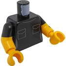 LEGO Musta Pienoishahmo Vartalo jossa 2 Pockets (973)