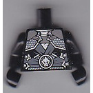 LEGO Zwart Minifig Torso met Armor Plates en Ninjago Symbol (973)