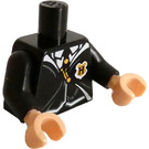 LEGO Negro Minifigura Torso con Madame Hooch Decoración y Luz Carne Manos (973)