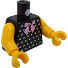 LEGO Noir Minifig Torse avec Argent Dot Modèle et Bow (973)