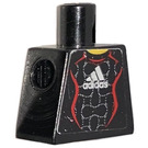 LEGO Black Minifig Torso without Arms with Adidas Logo and #1 on Back Sticker (973)