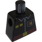 LEGO Negro Minifigura Torso sin brazos con Fuego Parche y Zipper (973)