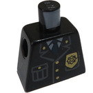 LEGO Zwart Minifig Torso zonder armen met Politie Officer Jacket en Tie (973)