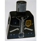 LEGO Black Minifig Torso without Arms with Police Officer with golden badge on zippered vest (973)