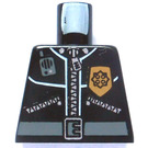 LEGO Schwarz Minifig Torso ohne Arme mit Zippered Jacket mit Sheriff's Badge und Walkie-Talkie (973)