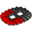 LEGO Black Minifigure Ballerina Skirt with Red Half (24087 / 33845)