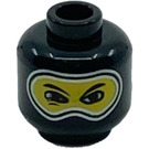 LEGO Svart Minifigur Huvud med Balaclava (Säkerhetsknopp) (3626 / 46246)