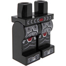 LEGO Negro Minifigura Caderas y piernas con Rojo oscuro y Plateado Armadura (3815 / 23880)