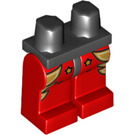 LEGO Black Minifigure Hips and Legs with Gold Stars and Flames (3815 / 17034)