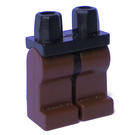 LEGO Schwarz Minifigur Hüften mit Braun Beine (3815 / 73200)