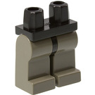 LEGO Black Minifigure Hips with Dark Gray Legs (3815)