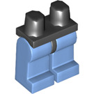 LEGO Schwarz Minifigure Hüften mit Medium Blau Beine (3815 / 73200)