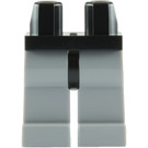 LEGO Black Minifigure Hips with Medium Stone Gray Legs (73200 / 88584)