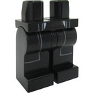 LEGO Black Minifigure Legs with Coattails (73200)