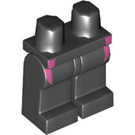 LEGO Black Minifigure Legs with Dark Pink Wetsuit Lines (12518 / 95032)
