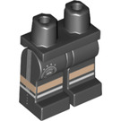 LEGO Noir Minifigure Jambes avec DFB-Tights et Light Flesh Jambe Décoration (3815 / 26499)